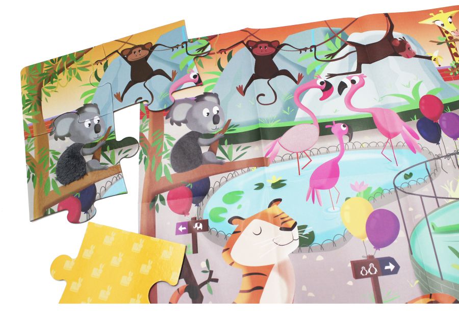 法國Janod - 幼兒觸覺拼圖-極地20pcs