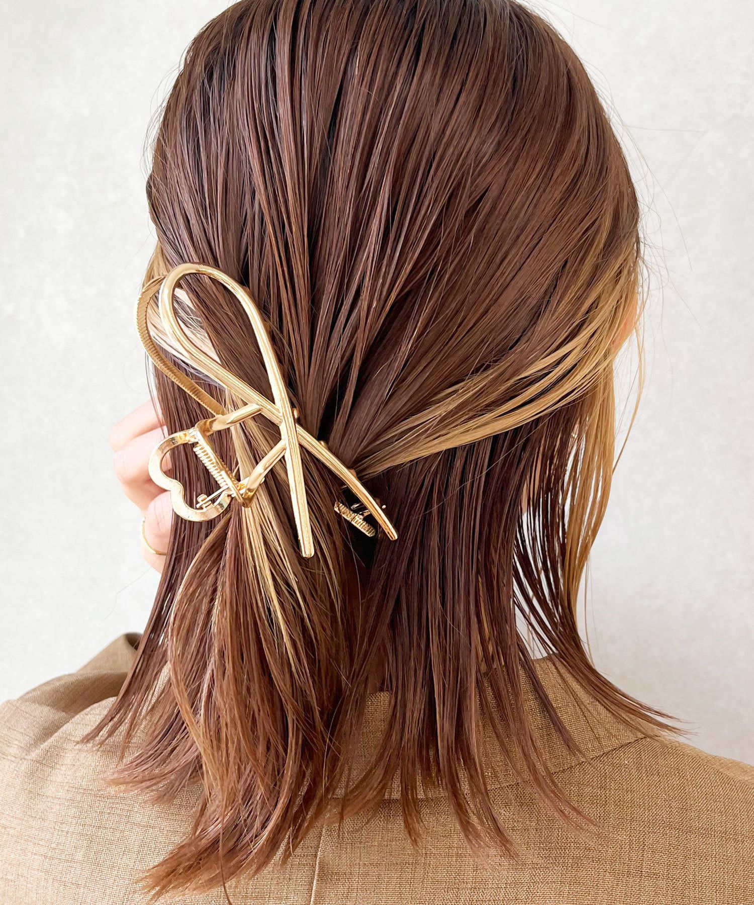 日本 Lattice - 優雅扭結金屬抓夾/鯊魚夾-金