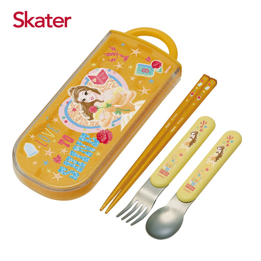 日本 SKATER - 銀離子三件餐具組-貝兒