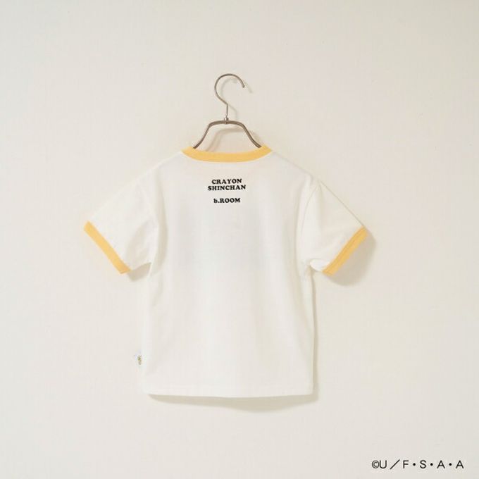 日本 b-ROOM - 聯名限定 短袖上衣-超人小新-鵝黃
