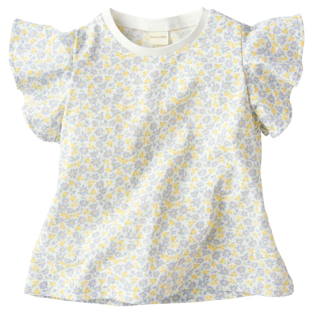 短袖T恤-滿版印花-淺藍色