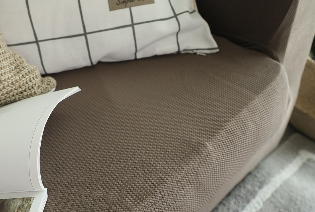 韓國 Prielle - 包覆型超彈力透氣防污沙發套-深灰