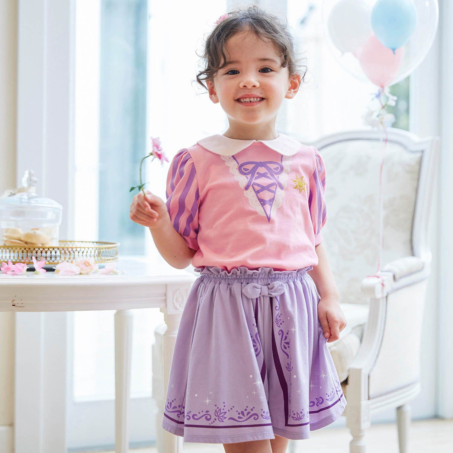 日本千趣會 - 迪士尼 顯瘦涼爽印花褲裙-小美人魚-薄荷綠