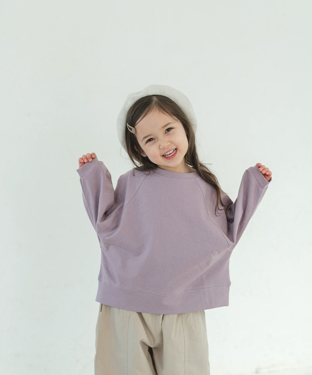 日本 riziere - 純棉Oversize風大學T-薰衣草