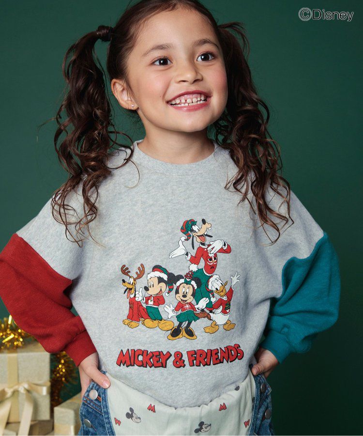 日本 BREEZE - 迪士尼限定 裏毛長袖上衣-米奇毛衣-紅