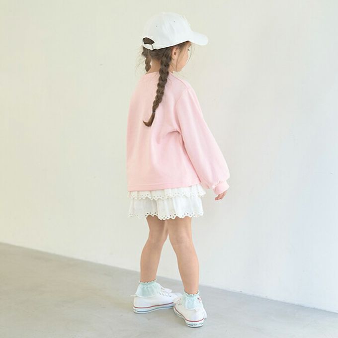 日本 Lycee mine - 百搭印花春季長袖上衣-淺灰