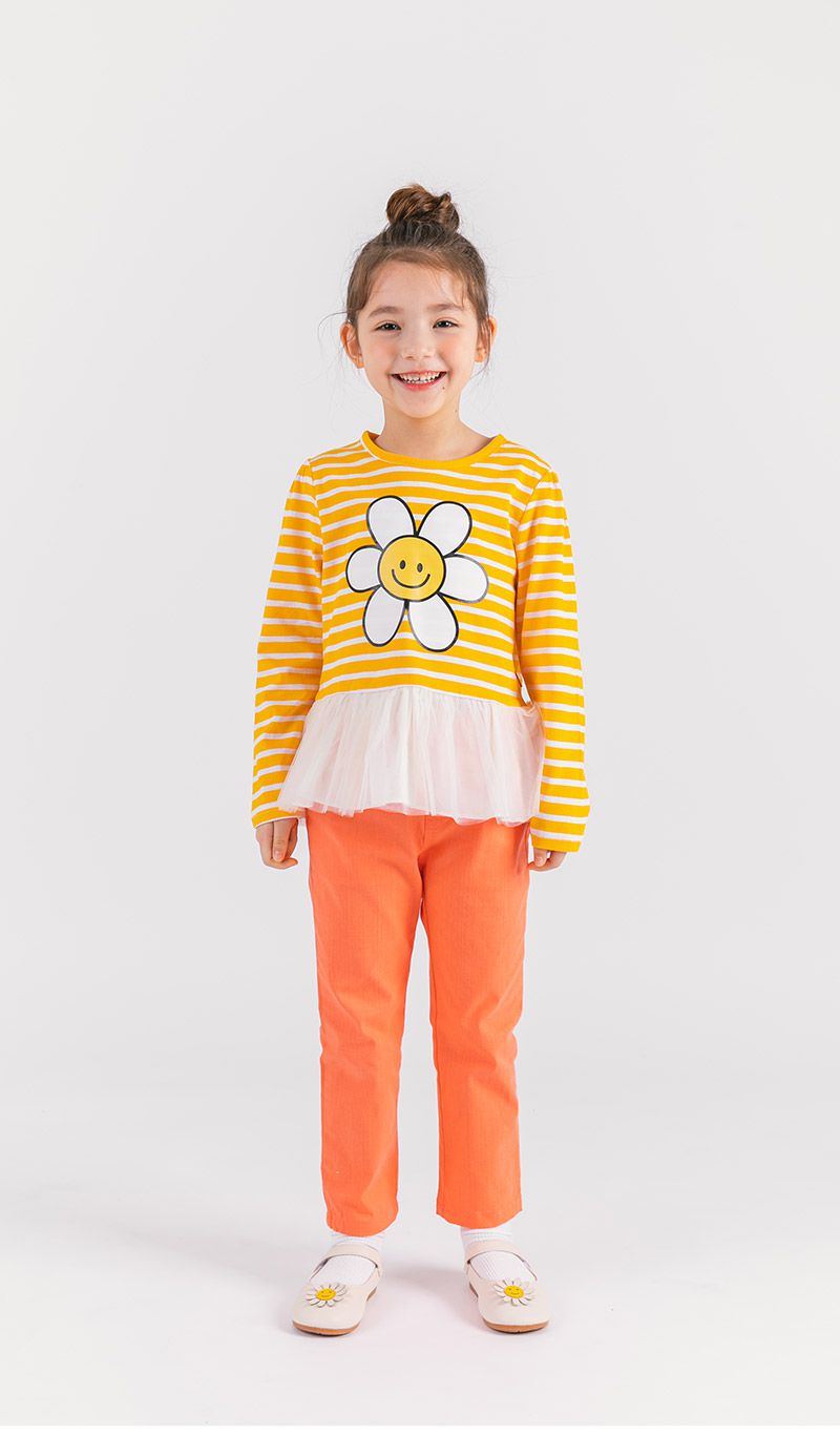 韓國 OZKIZ - 糖果色鬆緊褲腰頭彈力褲-活力橘