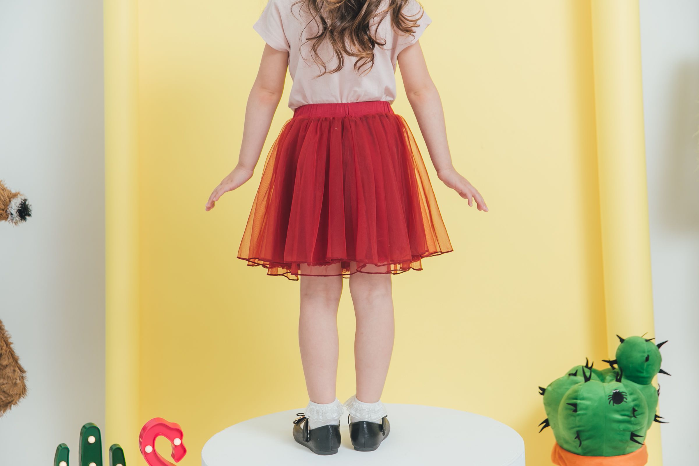 Peachy - 北鼻款*獨家訂製綿柔空氣紗裙-短裙款-性感酒紅