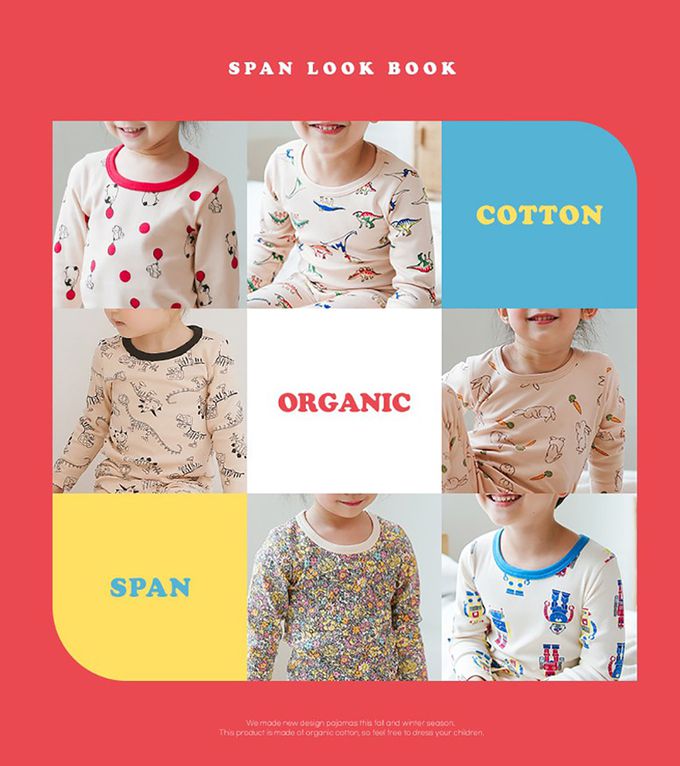 正韓 Puco - 超優質嬰幼兒/兒童長袖有機純棉家居服/睡衣-機器人