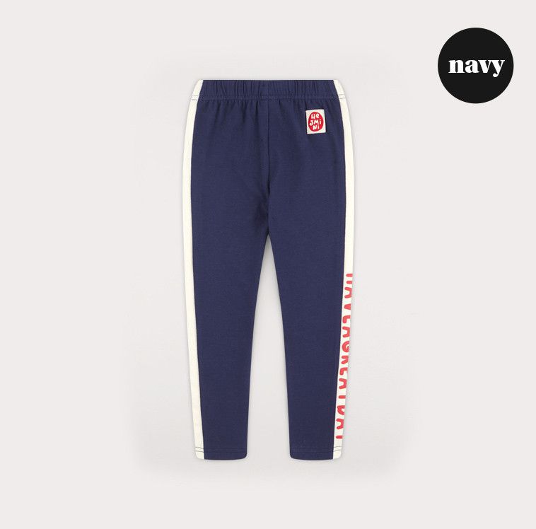 韓國 HEJMINI - 白底字母運動風內搭褲