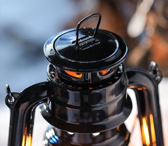 日本CAPTAIN STAG - CS經典復古款煤油燈-中(黑色16x12x25cm)