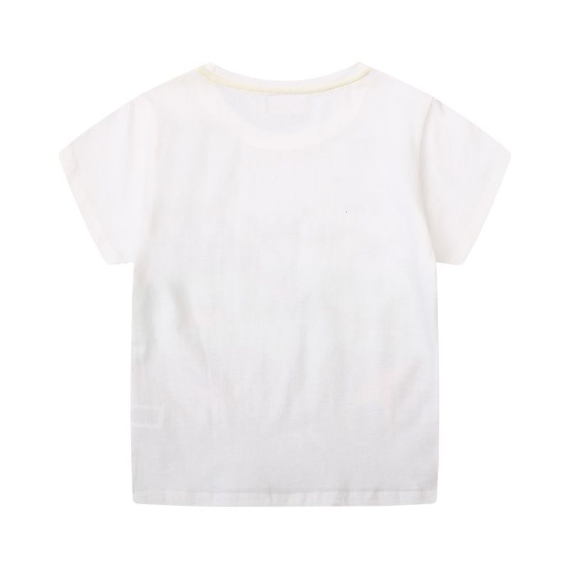 Jumping meters - 棉質圓領短袖上衣-恐龍的滅絕-白+綠+紫+深藍