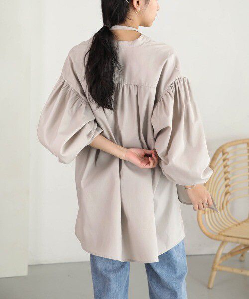 日本 Bab - 前短後長設計感綁帶上衣-簡約白