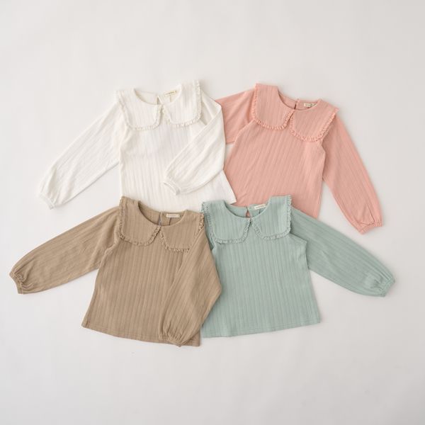 日本 Lycee mine - 甜美水手方領羅紋長袖上衣-薄荷