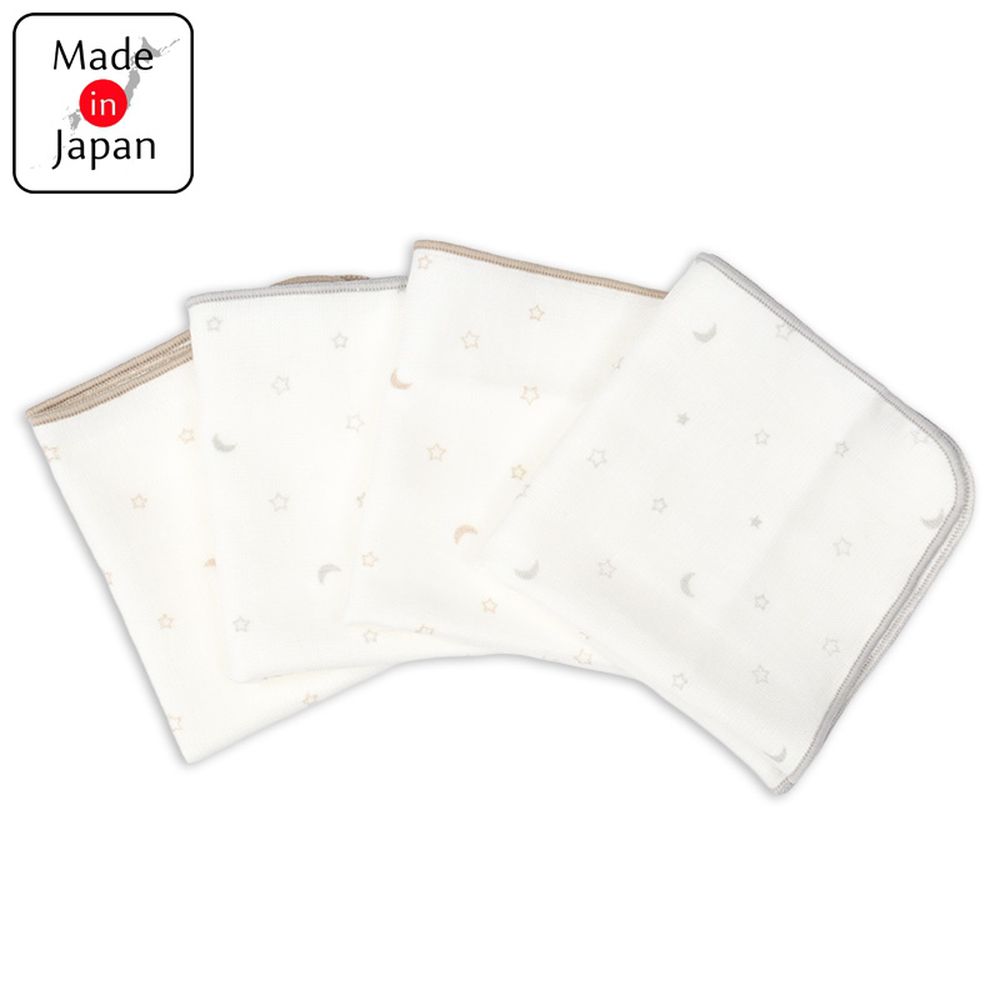 柔軟棉紗手帕4條組 (24×24cm)