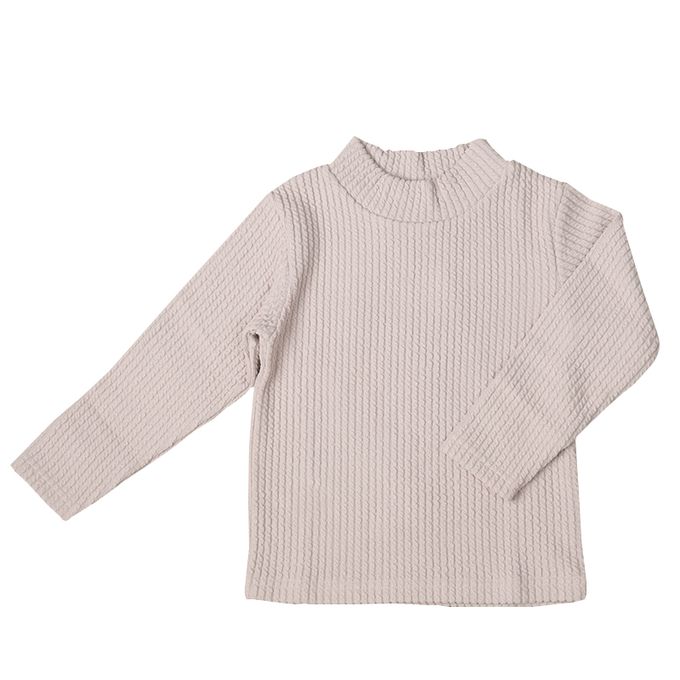 akachan honpo - 麻花針織上衣-灰色