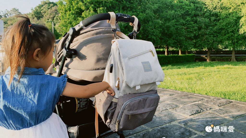 大容量乾濕分離媽媽包/後背包-拼色款-粉+灰 (26x20x43cm)