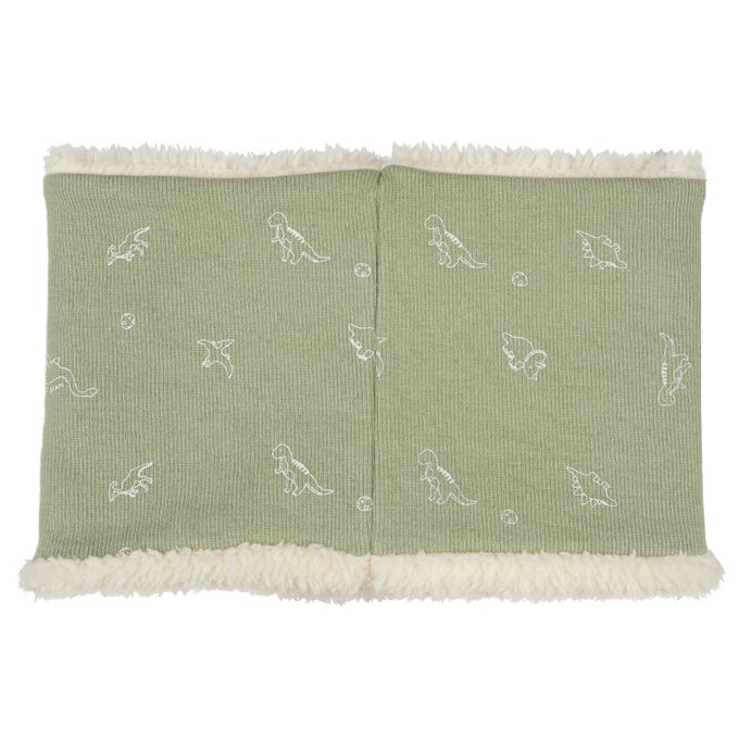 akachan honpo - 圍脖-恐龍印花-軍綠色 (90~95cm)