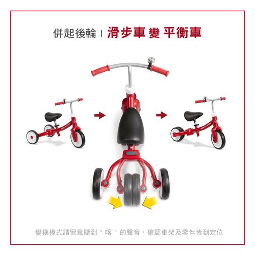 小蜂鳥三合一滑步三輪車