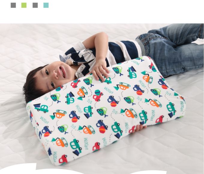 Leafbaby - 愛寶貝100%天然乳膠兒童枕-工程車樂園