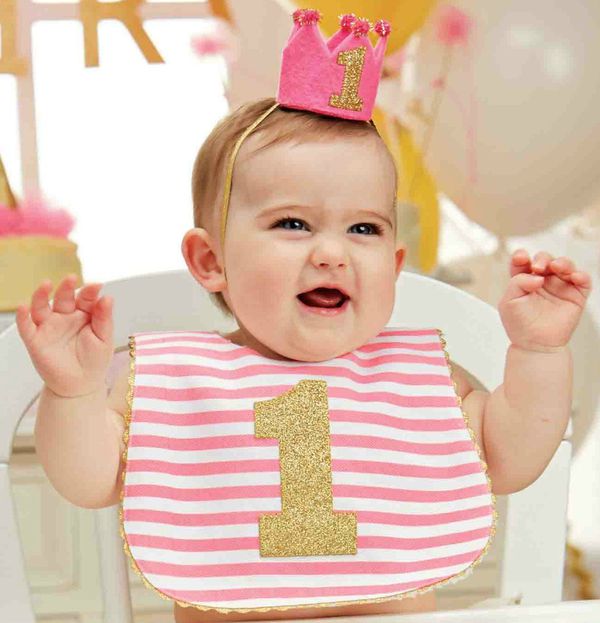 美國 Mud Pie - 生日皇冠髮飾-三歲 (單一尺寸)