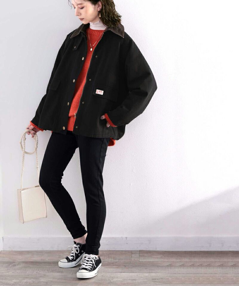 日本 Classical Elf - 工作服風挺版立領夾克-卡其