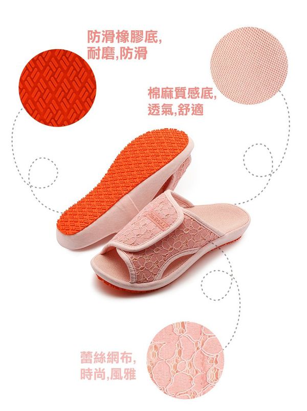 科柔 - 孕婦防滑拖鞋-粉紅 (適用尺寸歐洲尺碼37-39)-鞋底長24公分