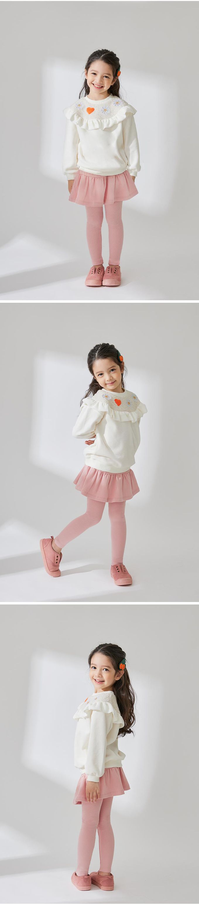 韓國 OZKIZ - (內裡磨毛)百搭彈性內搭褲裙-象牙白