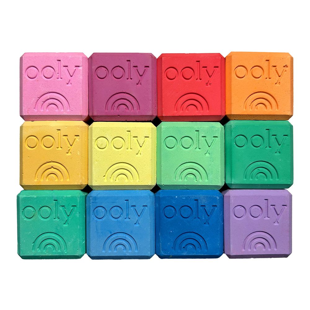 【兒童專用筆系列】方塊粉筆 (12入組)