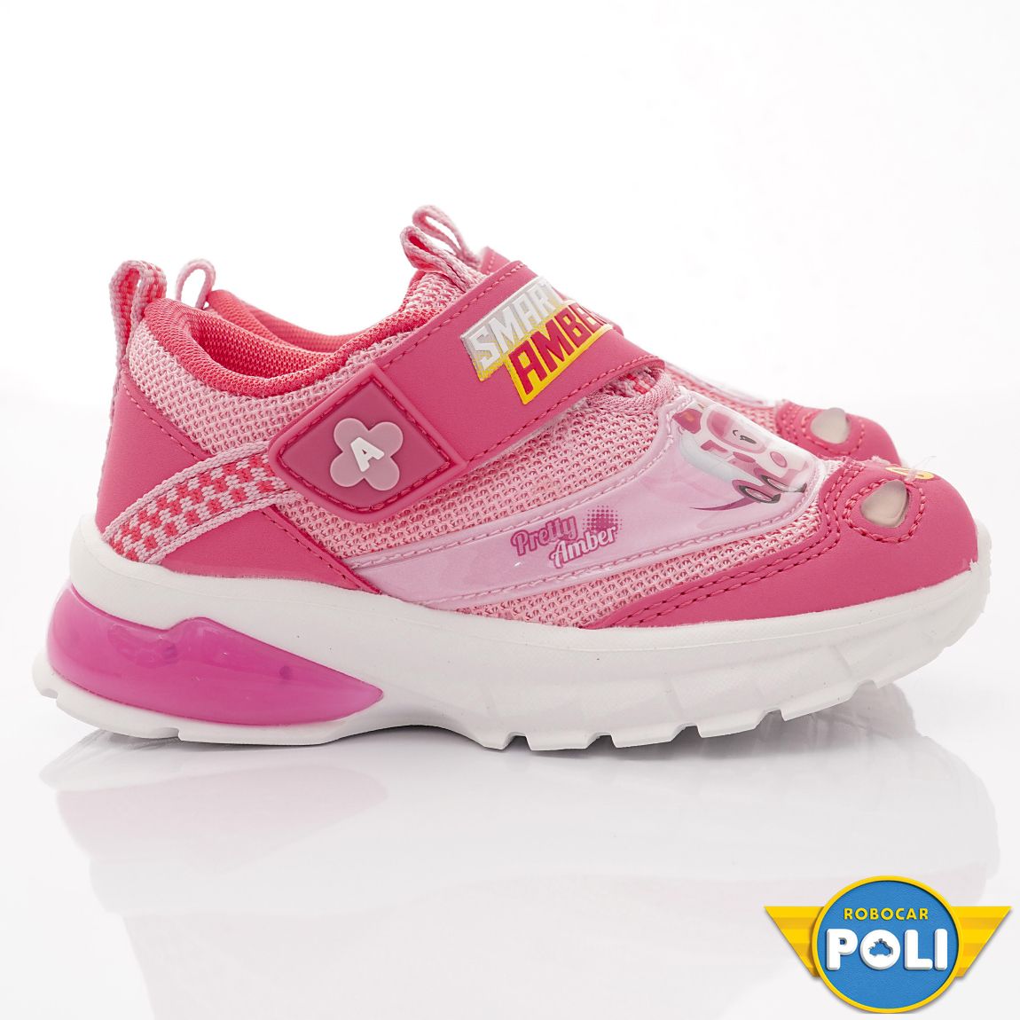 POLI 波力救援小英雄 - 電燈運動款(中小童段)-運動鞋-粉紅