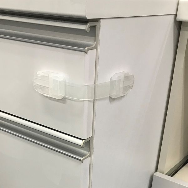 akachan honpo - 透明安全防護鎖扣 9cm-(3個組)-透明色