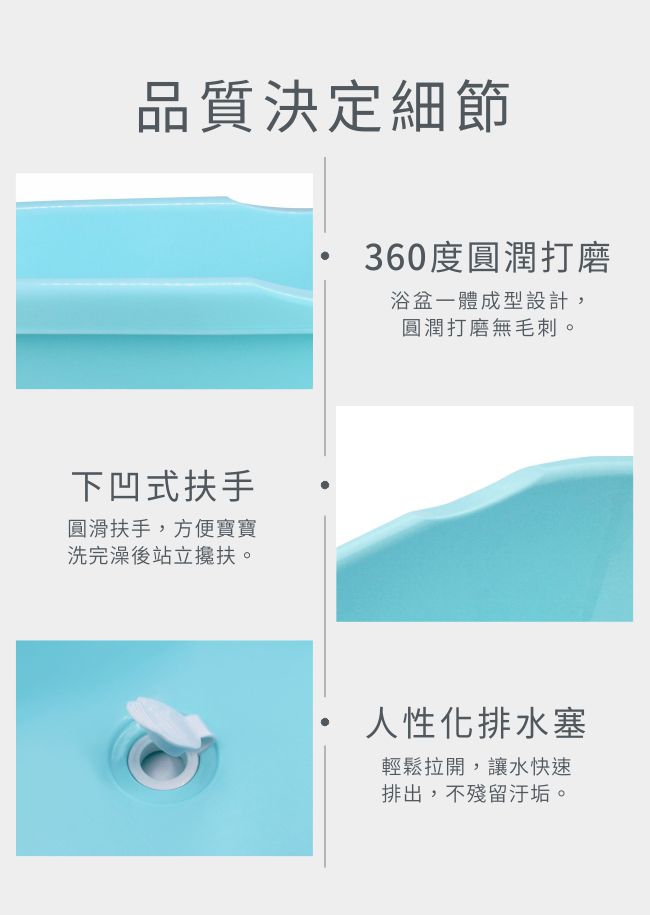 PUKU 藍色企鵝 - Smile嬰兒澡盆38L-藍色 (約77.7*50*22cm)-1入