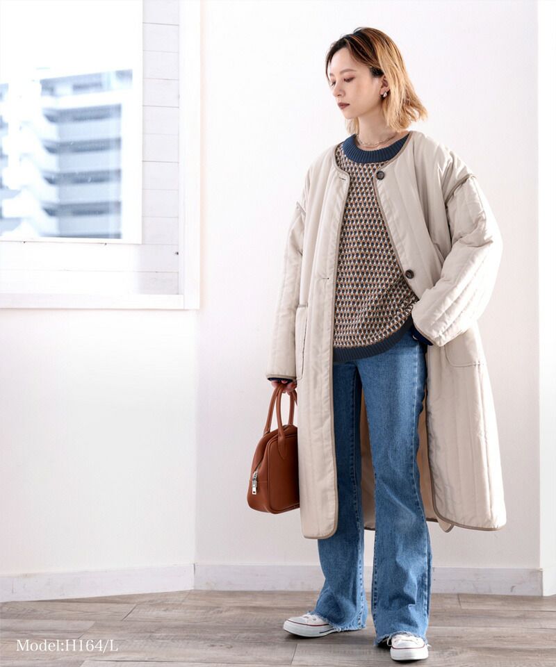 日本 Classical Elf - 復古緹花前後穿2Way滾邊針織上衣-黑灰系