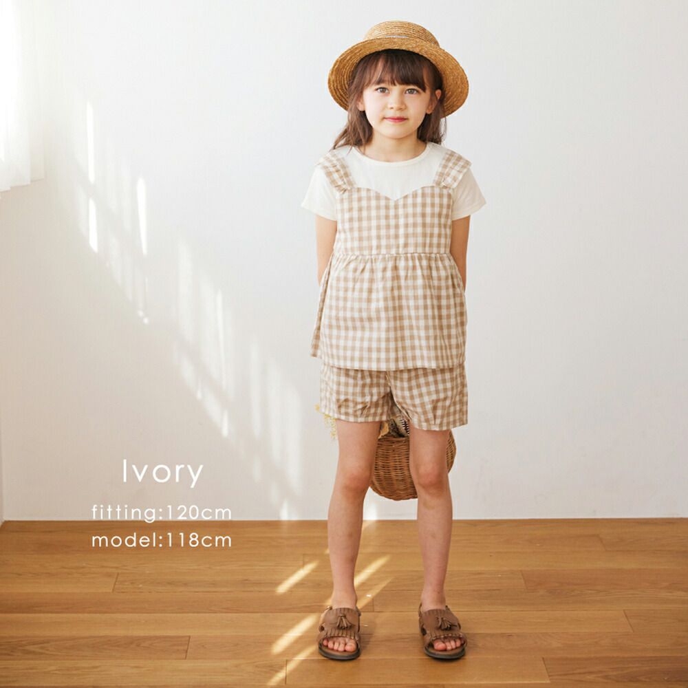 日本 evercloset - 假二件俏麗印花短袖上衣-小花-薄荷綠x黃