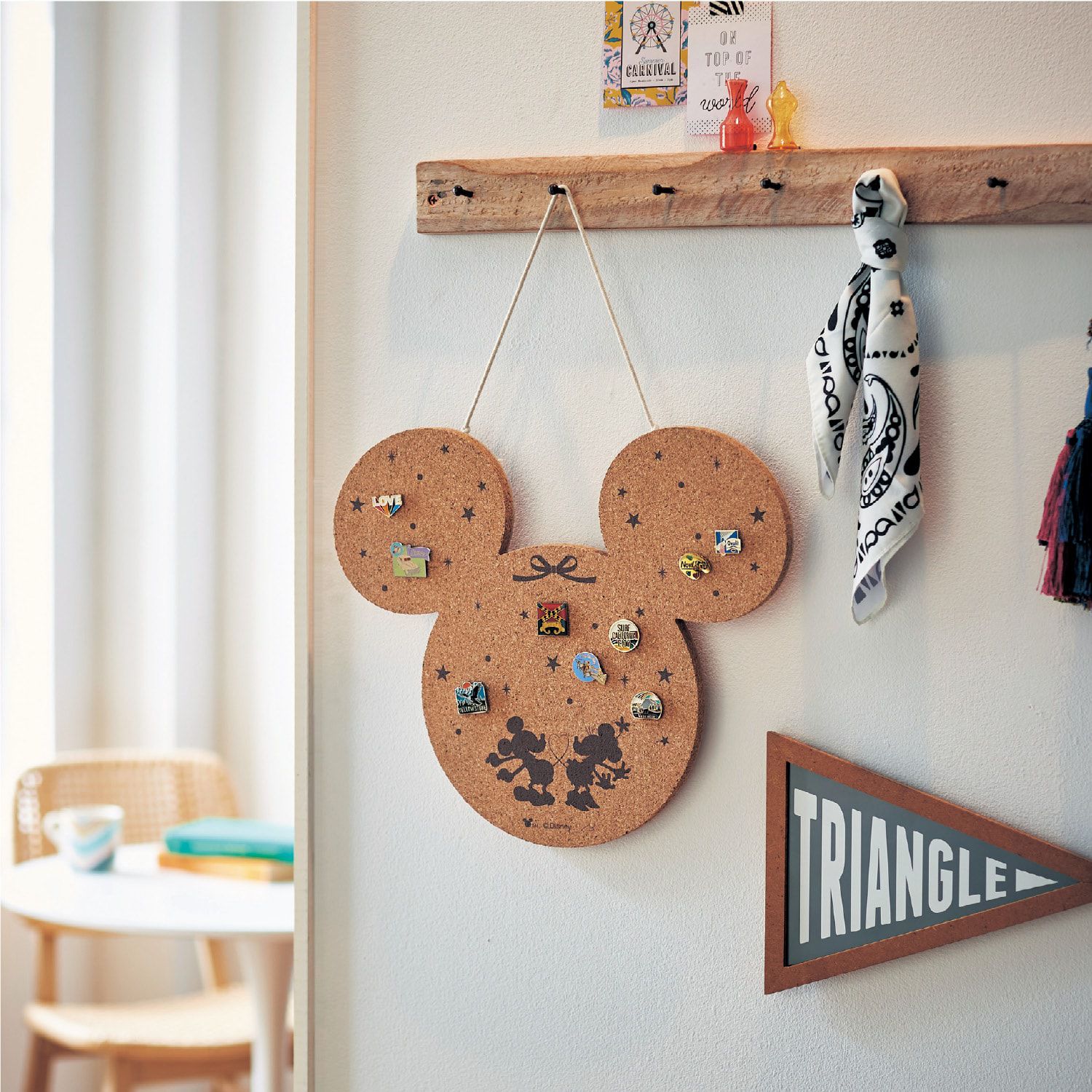 日本千趣會 - 迪士尼 造型軟木留言板-米奇頭 (38×1.5×32cm)