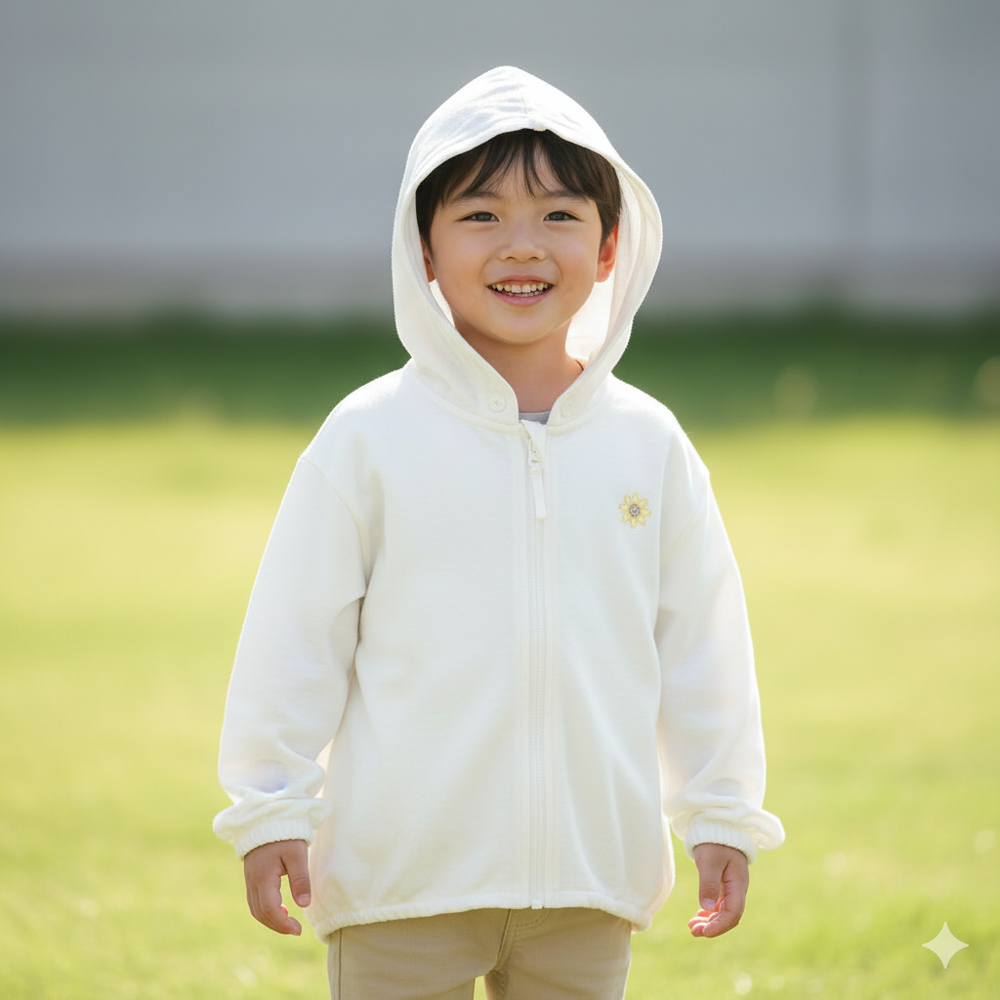 隔熱連帽外套-象牙白