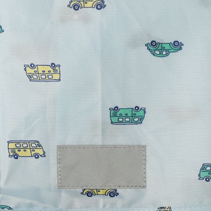 akachan honpo - 短斗篷式雨衣-汽車-藍色 (80~95cm)