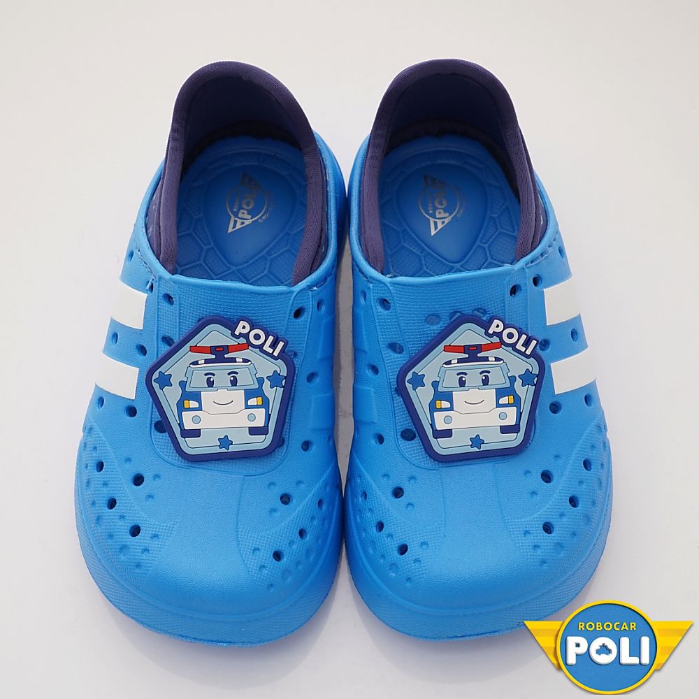 台灣製POLI洞洞休閒便鞋(中小童段)-休閒鞋-藍