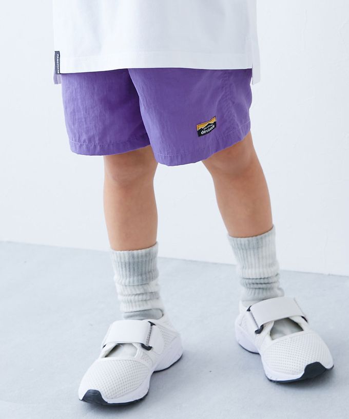 日本 devirock - 防潑水輕便快乾休閒短褲-亞麻藍