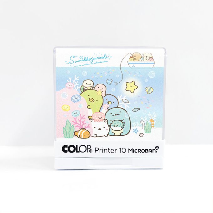 可愛卡通印章 - 布類專用連續回墨章-角落小夥伴-海洋世界-粉墨水 (2.7*1cm)