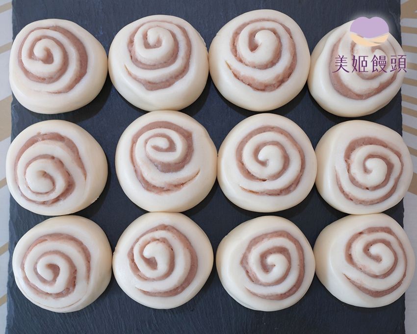 美姬饅頭 - 芋泥鮮乳饅頭捲-6入-50g/顆