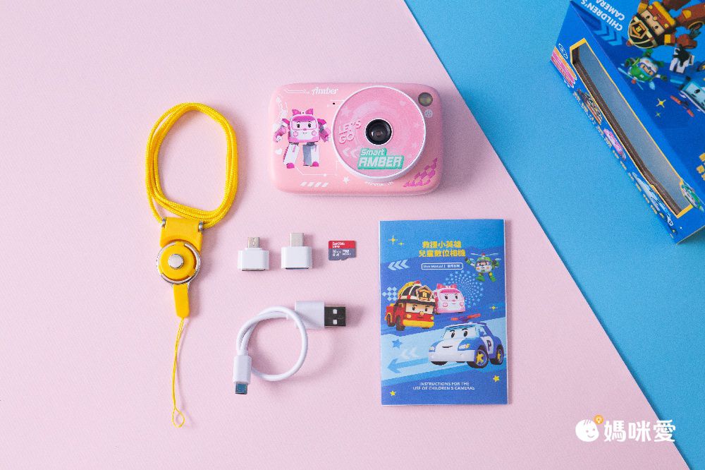 POLI 波力救援小英雄 - 【超值兩入組】兒童數位相機含32G記憶卡-波力*1+安寶*1+[贈]可愛風扇*1