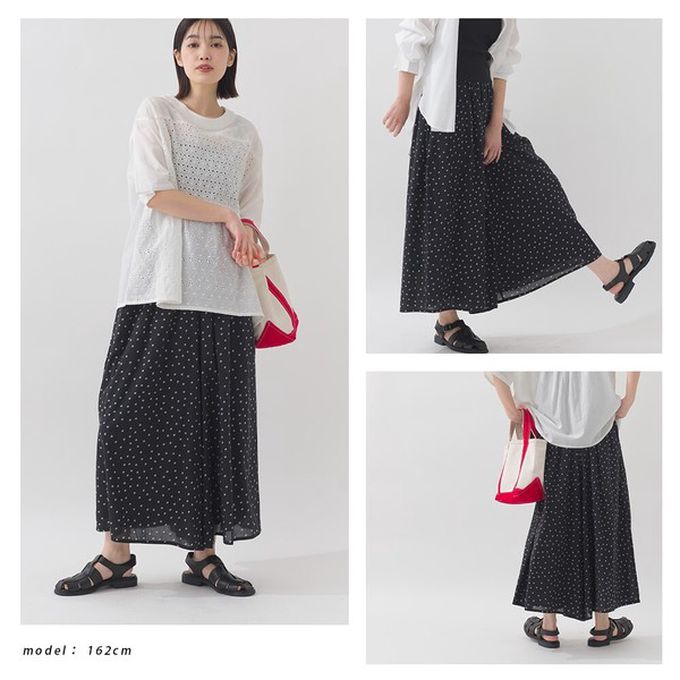 日本 OMNES - 100%印度棉 飄逸巴里紗超寬褲-深藍