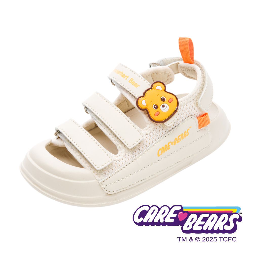 Care Bears 彩虹熊 童鞋 輕量護趾涼鞋 CBKT69704-雙密度Q彈大底，舒適回彈升級-米黃-(中大童段)