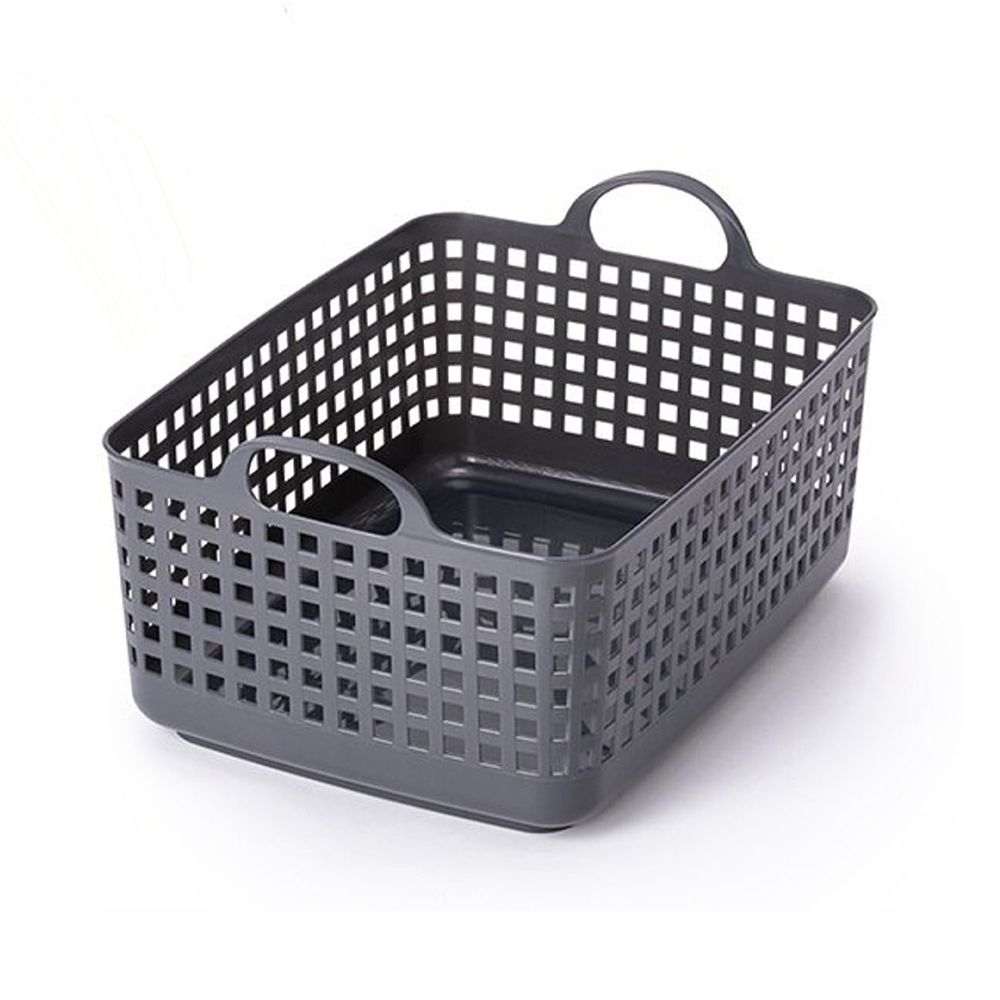 日本LIKE IT - 北歐風手提式收納洗衣籃(單入)-深灰色