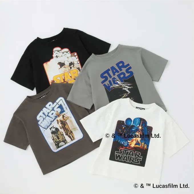 日本 b-ROOM - 限量星際聯名 防污速乾印花短袖上衣-電影場景-淺灰綠