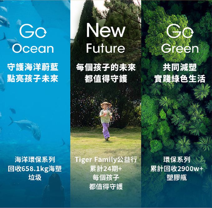 Tiger Family品牌堅持，守護海洋蔚藍，點亮孩子未來