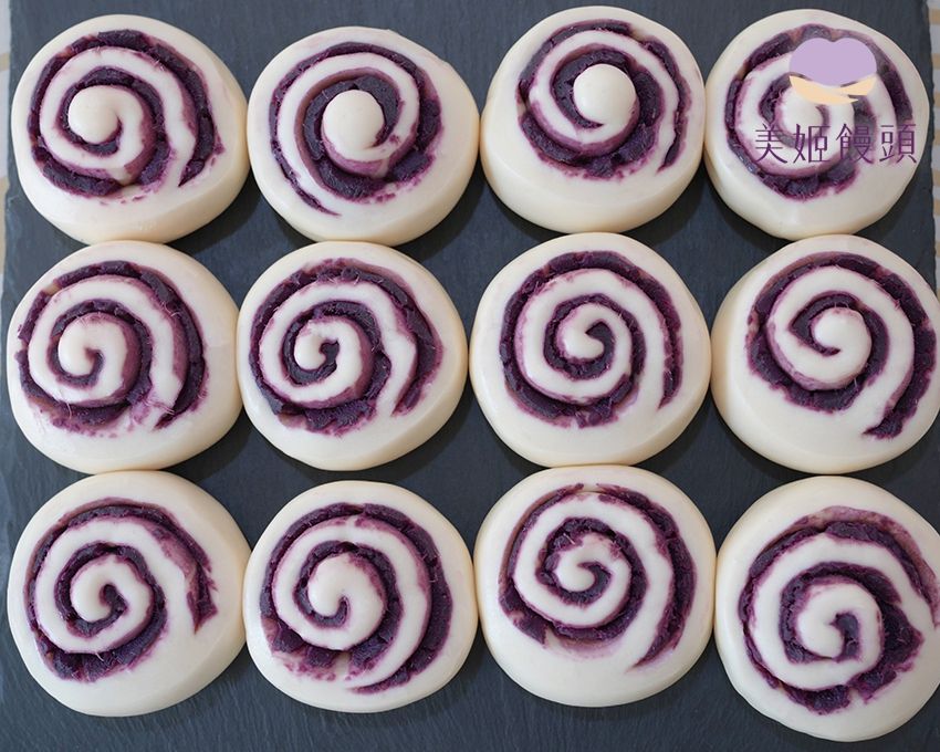 美姬饅頭 - 紫薯鮮乳饅頭捲-6入-50g/顆