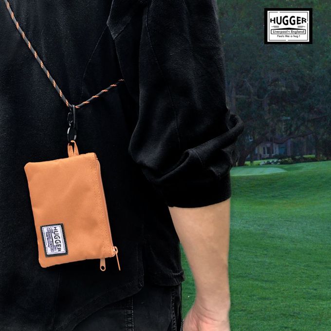 HUGGER - 卡片零錢包 黑色-(大開口鈔票零錢包小卡片包隨身包)