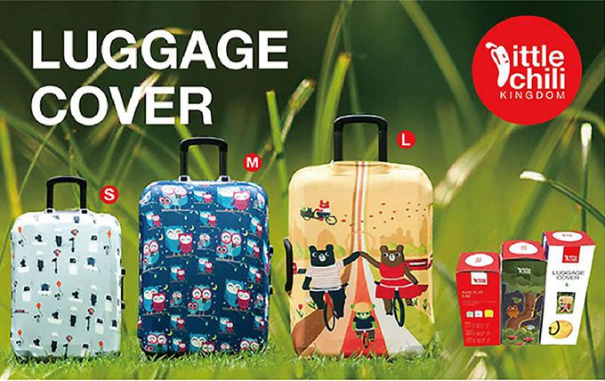 little chili - 繽紛行李箱套 L號-英國倫敦藍-28吋 -高68 寬51 厚度30cm